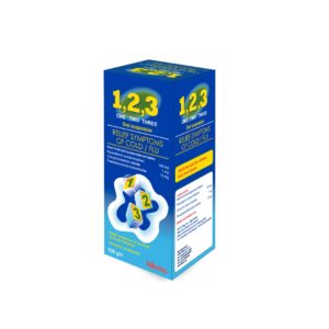 1,2,3 syrup, PCM, pseudoephedrine, chlorpheniramine for cold and allergy relief