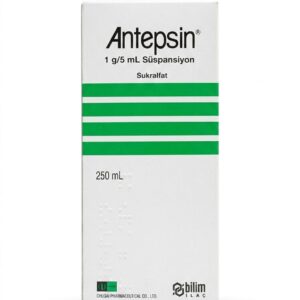 Antepsin® 1 g/5 mL sucralfate oral suspension bottle packaging