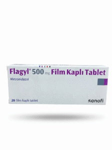 Flagyl® 500 mg tablet containing metronidazole used for bacterial and parasitic infections