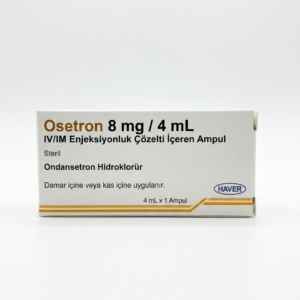 Osetron® 8 mg 4 mL injection containing ondansetron hydrochloride used for nausea and vomiting treatment