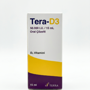 Tera-D3® 50,000 IU oral solution containing vitamin D3 used for vitamin D deficiency treatment