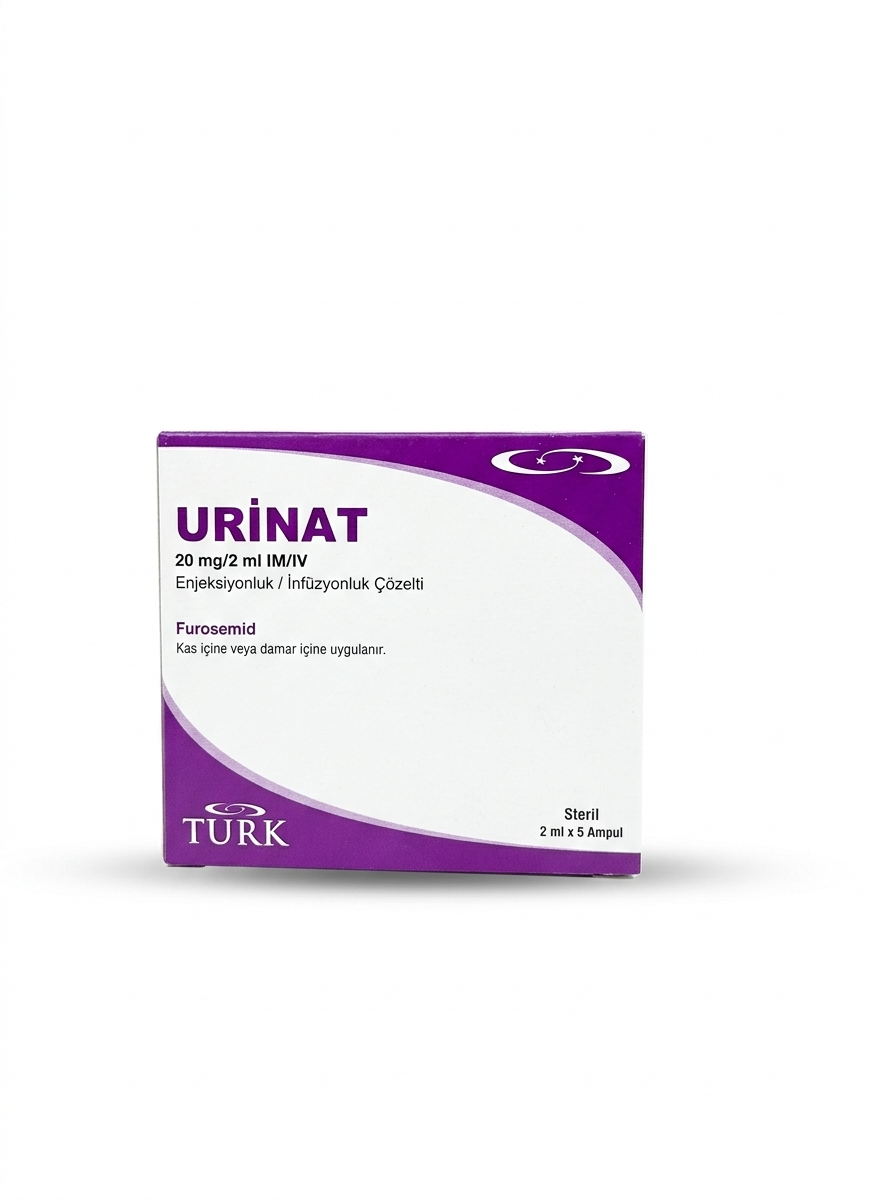URİNAT® 20 mg 2 mL injection containing furosemide used to treat edema and fluid retention
