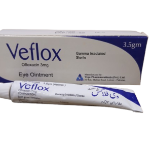Veflox Eye Ointment tube for bacterial eye infections